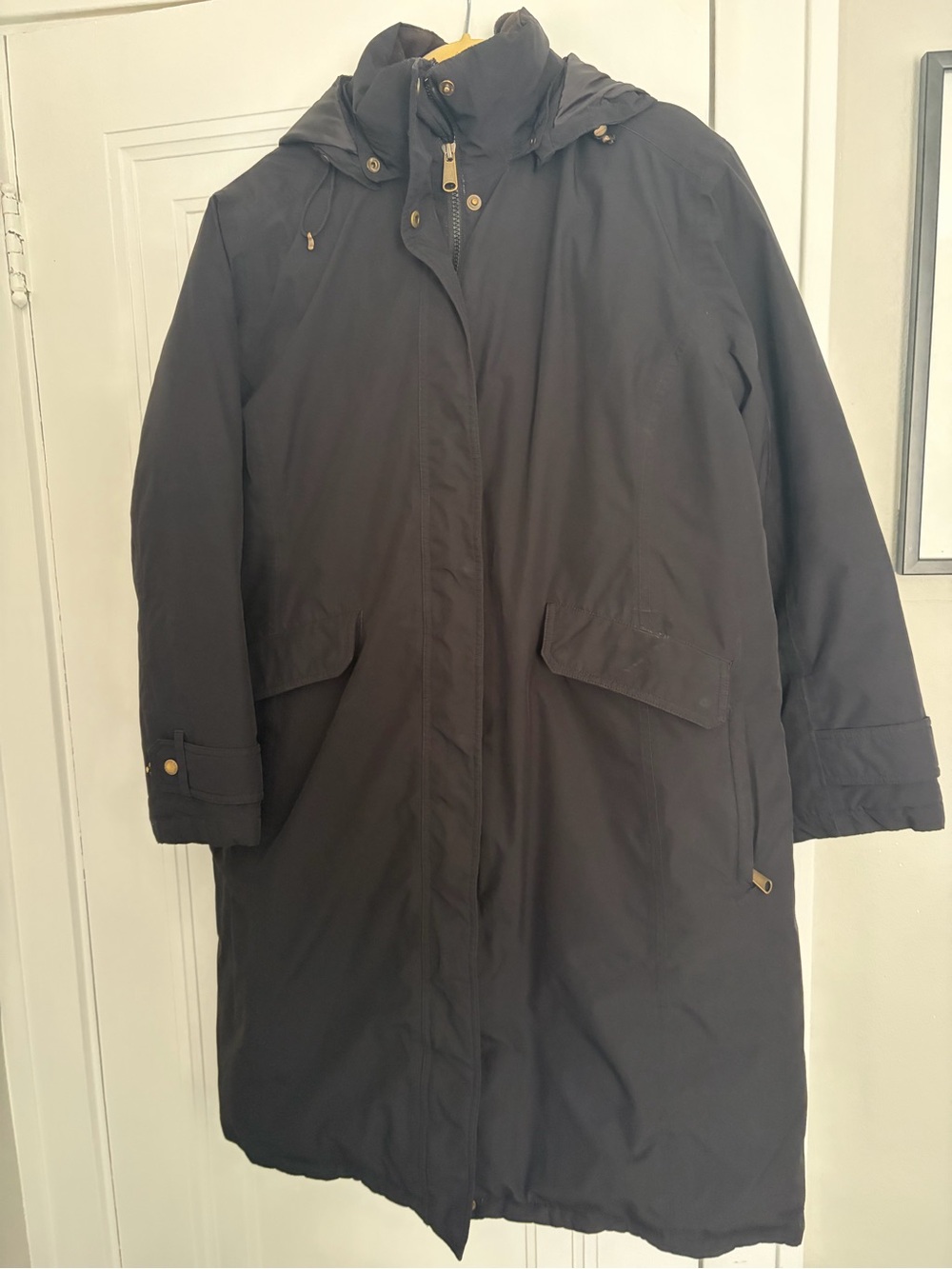 Lands' End Black Quilted Down Puffer JacketWomen's Size 18P Petite Plus 600 Fill